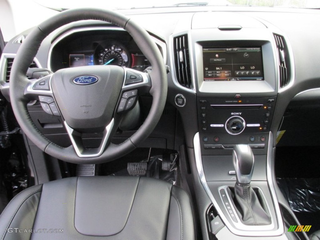 2015 Ford Edge Titanium Ebony Dashboard Photo #103047084