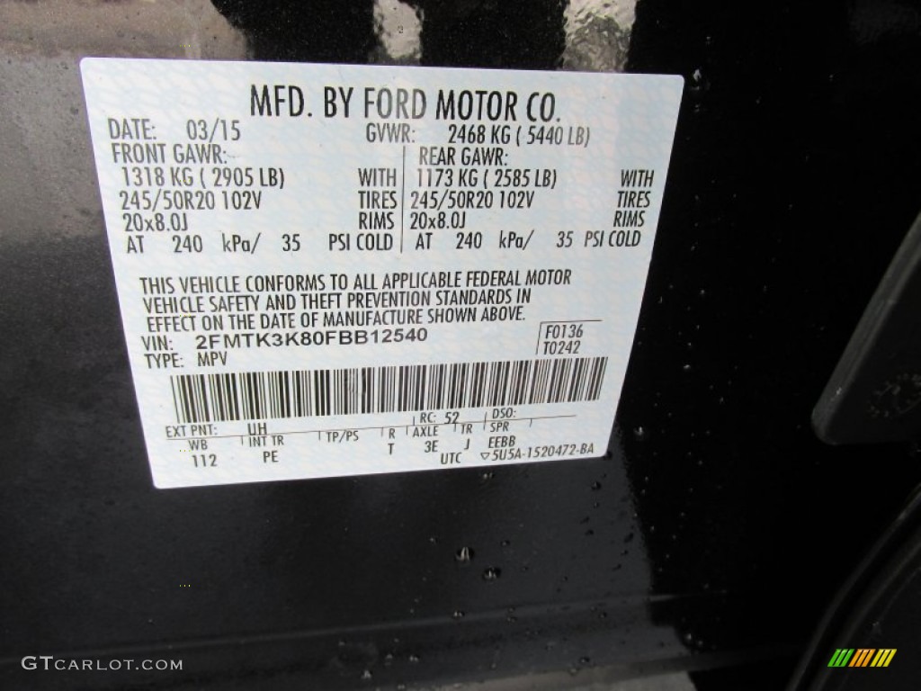 2015 Ford Edge Titanium Color Code Photos
