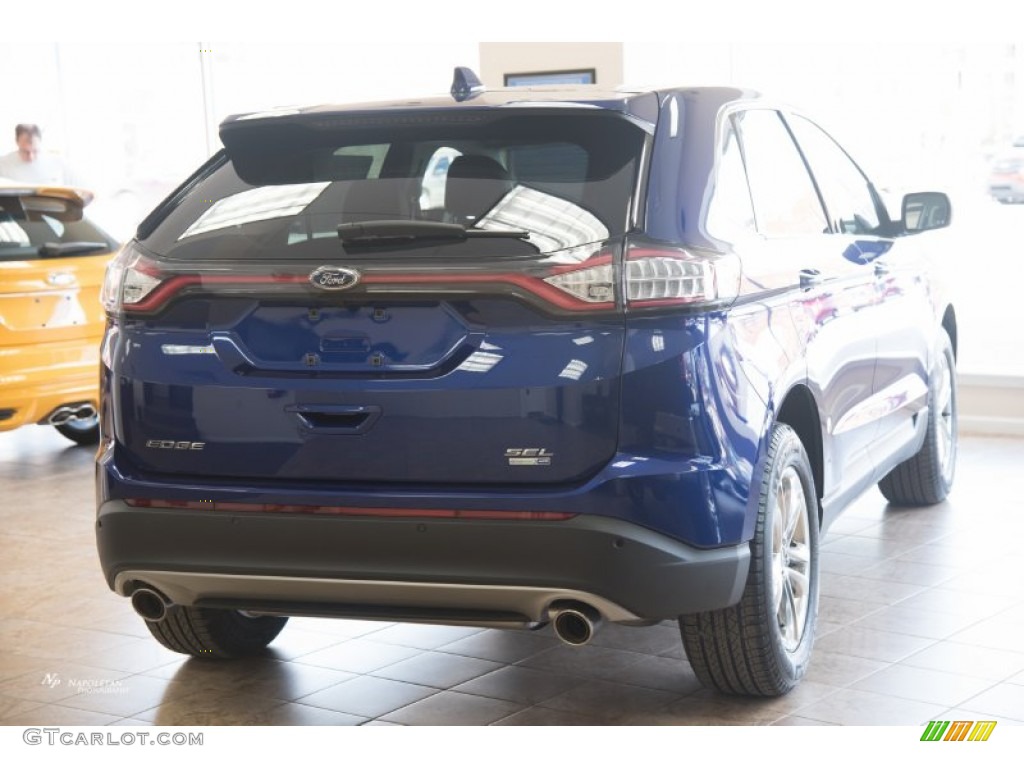 2015 Edge SEL AWD - Deep Impact Blue Metallic / Ebony photo #3