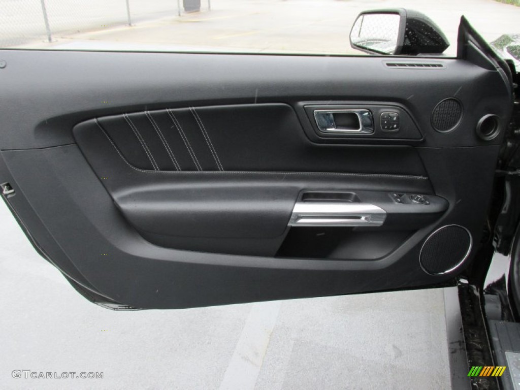 2015 Ford Mustang GT Premium Coupe Ebony Door Panel Photo #103047447