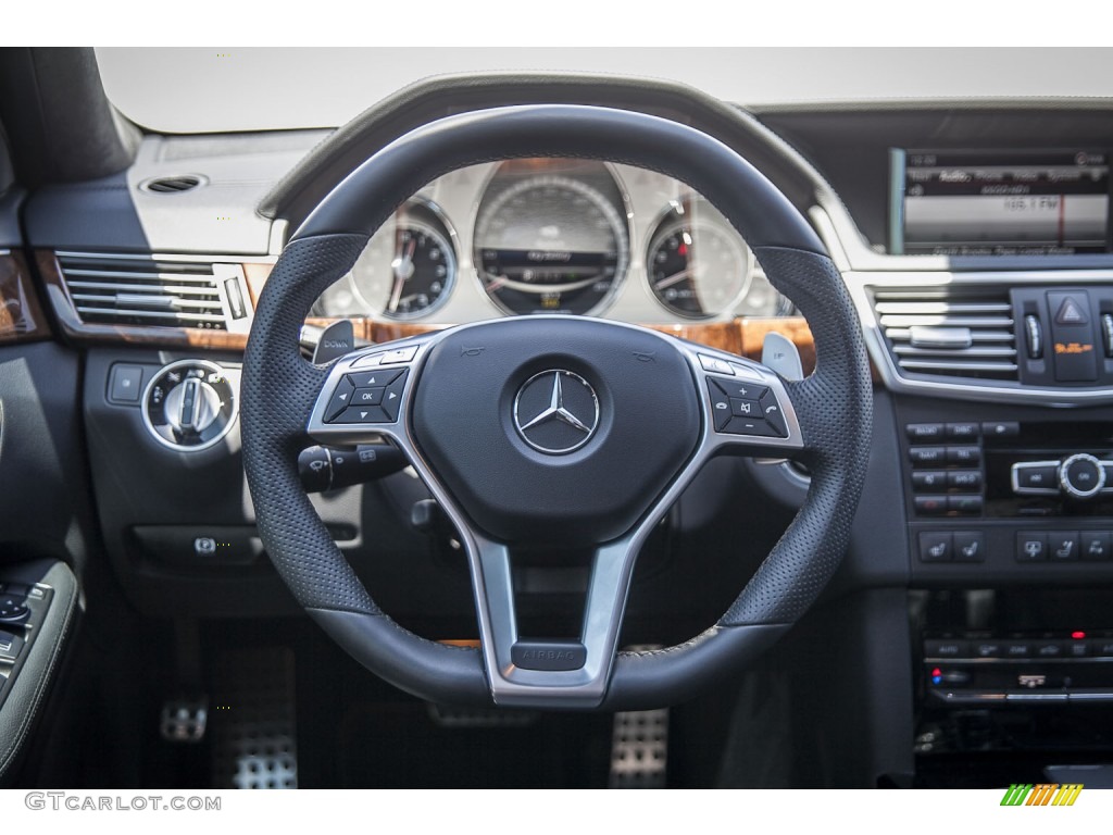 2013 Mercedes-Benz E 63 AMG Black Steering Wheel Photo #103053012