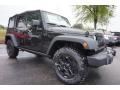 2015 Black Jeep Wrangler Unlimited Willys Wheeler 4x4  photo #4