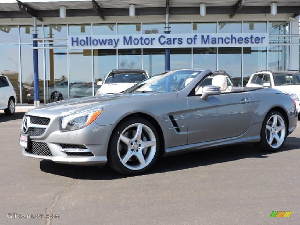 2015 SL 400 Roadster - Palladium Silver Metallic / Porcelain/Black photo #6