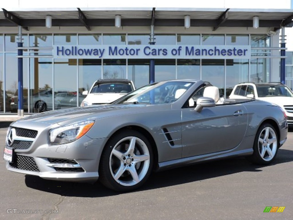 2015 SL 400 Roadster - Palladium Silver Metallic / Porcelain/Black photo #8