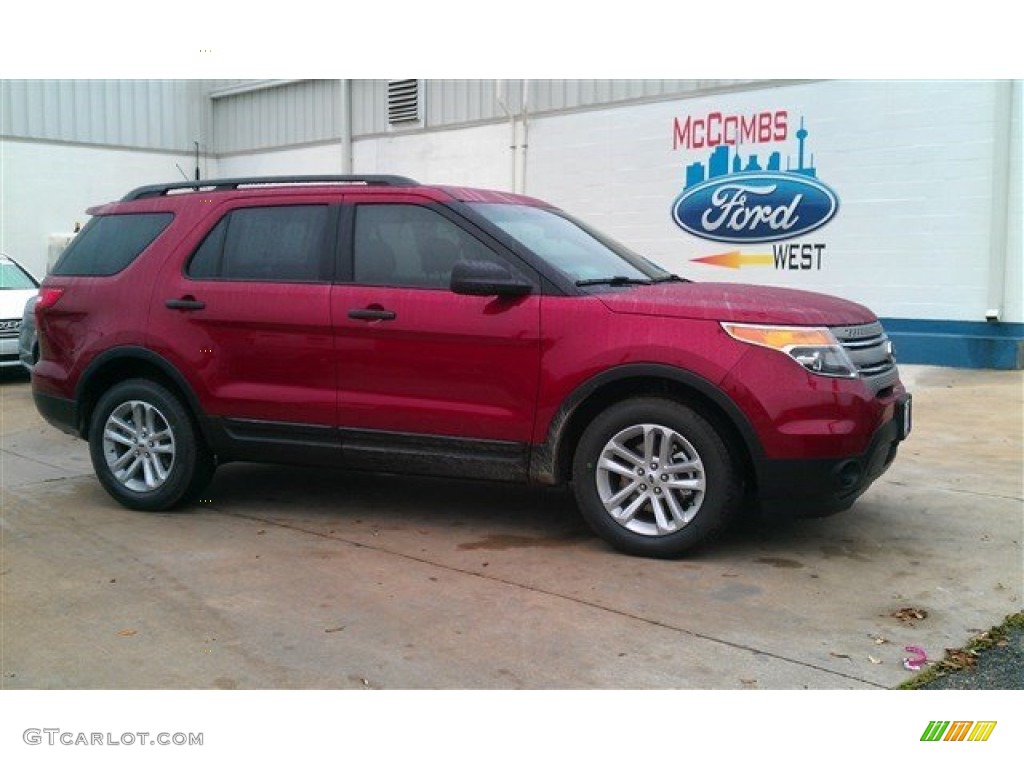 2015 Explorer FWD - Ruby Red / Medium Light Stone photo #1