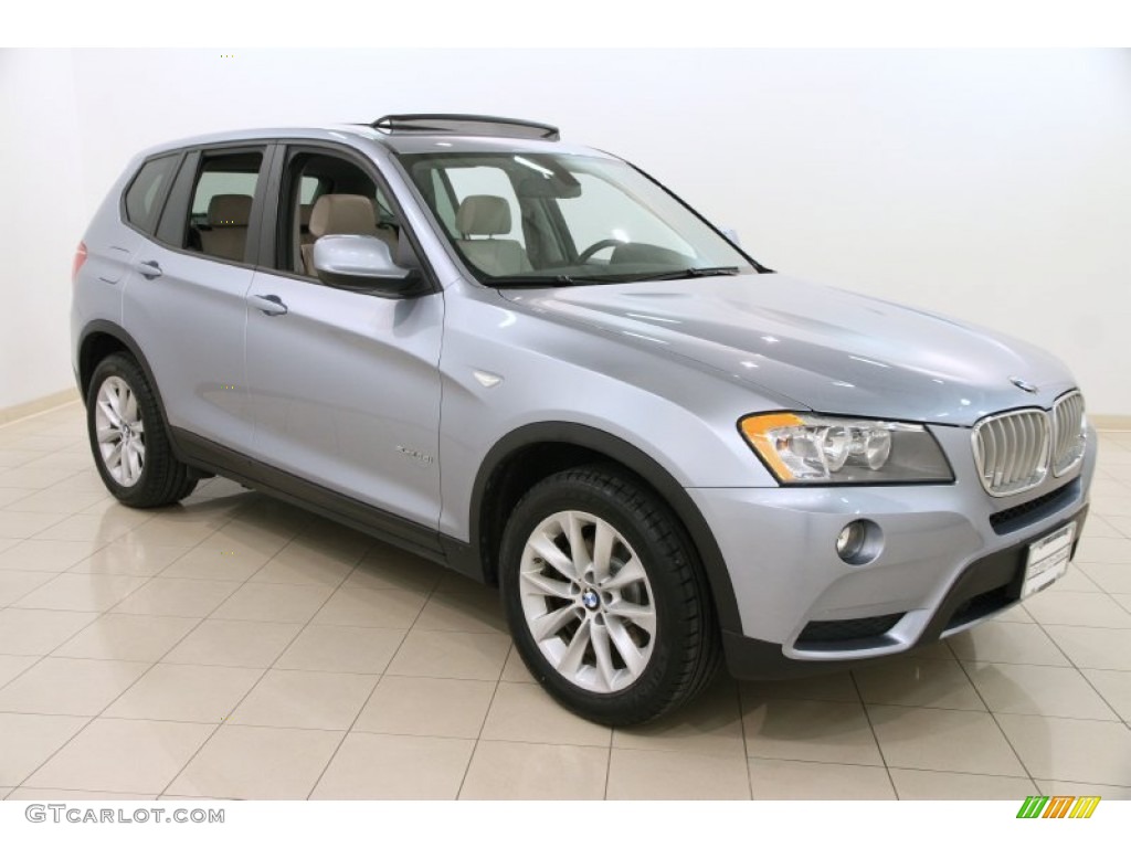2013 X3 xDrive 28i - Blue Water Metallic / Oyster photo #1