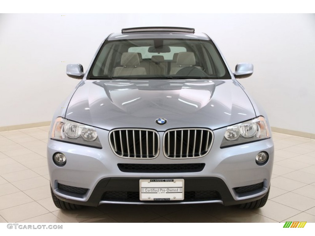 2013 X3 xDrive 28i - Blue Water Metallic / Oyster photo #2