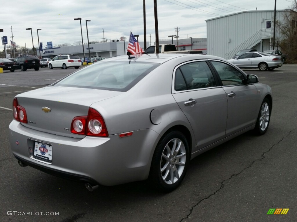 2008 Malibu LTZ Sedan - Silverstone Metallic / Ebony/Brick Red photo #7