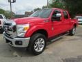 Vermillion Red 2011 Ford F250 Super Duty Lariat Crew Cab 4x4 Exterior