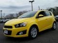 Bright Yellow 2015 Chevrolet Sonic LT Hatchback