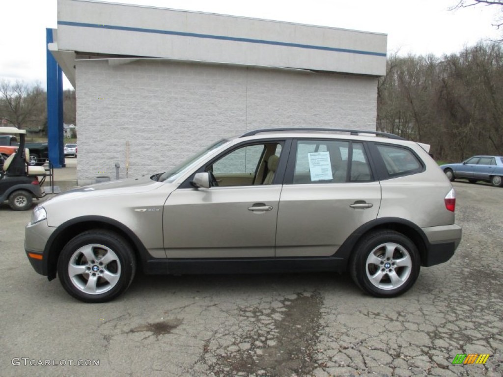 2008 X3 3.0si - Platinum Bronze Metallic / Sand Beige/Black Nevada Leather photo #2