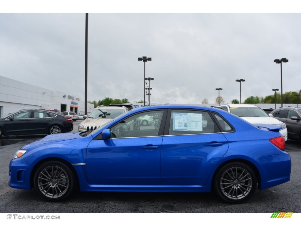 2014 Impreza WRX Premium 4 Door - WR Blue Pearl / Carbon Black photo #6