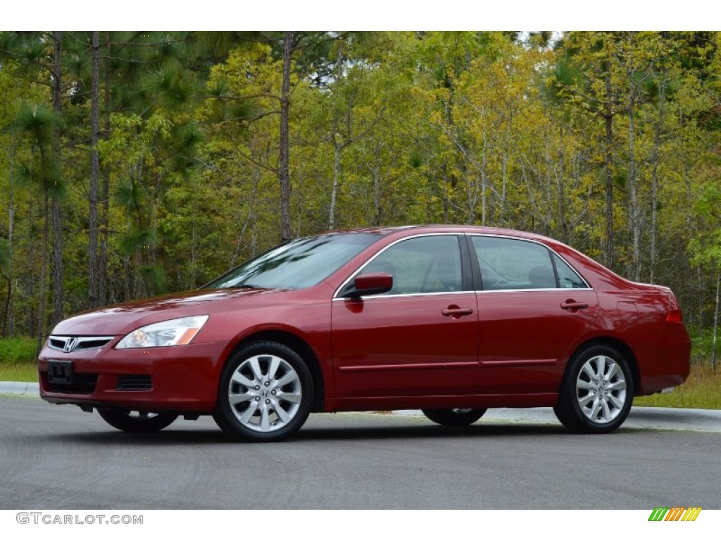 Moroccan Red Pearl 2007 Honda Accord EX-L V6 Sedan Exterior Photo #103076972