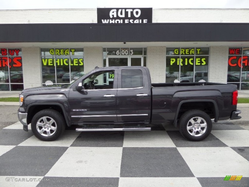 2014 Sierra 1500 SLT Double Cab - Iridium Metallic / Cocoa/Dune photo #1