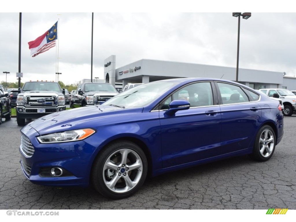 2015 Fusion SE - Deep Impact Blue Metallic / Charcoal Black photo #3