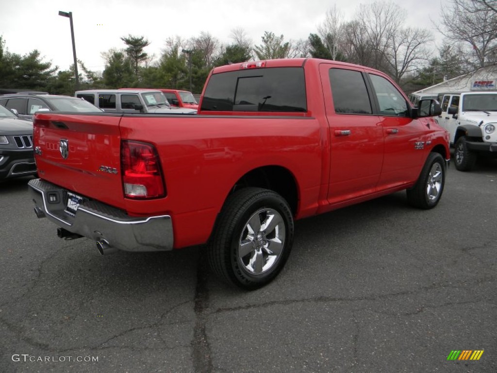 2014 1500 Big Horn Crew Cab 4x4 - Flame Red / Black/Diesel Gray photo #6
