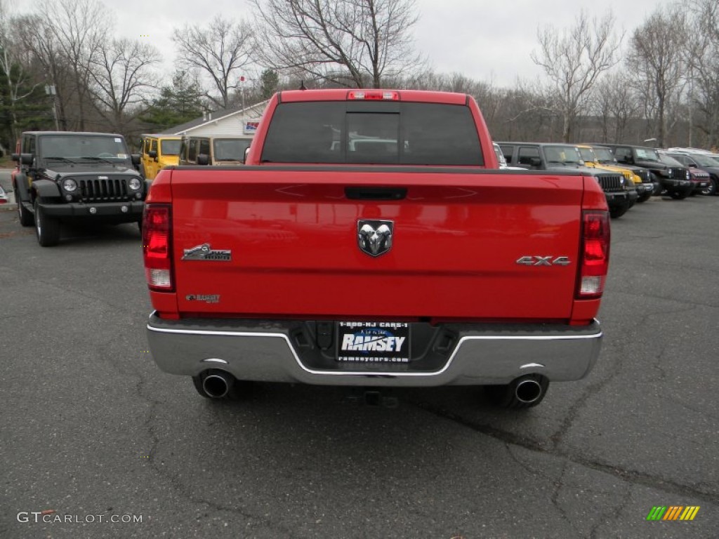 2014 1500 Big Horn Crew Cab 4x4 - Flame Red / Black/Diesel Gray photo #7