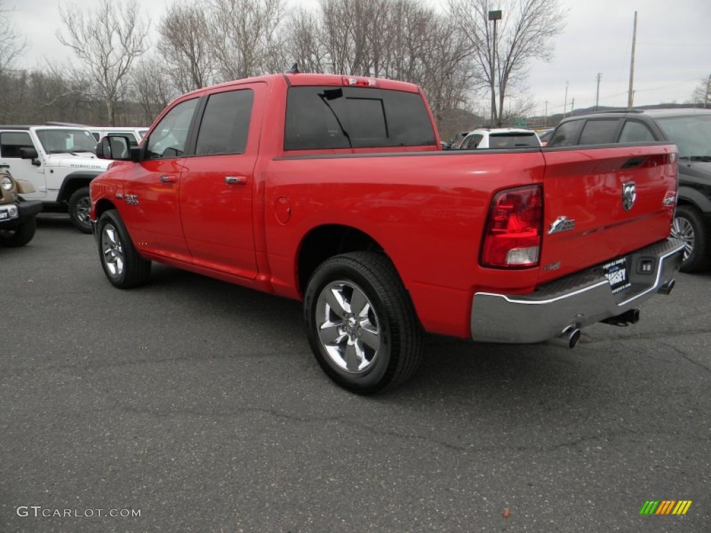 2014 1500 Big Horn Crew Cab 4x4 - Flame Red / Black/Diesel Gray photo #9