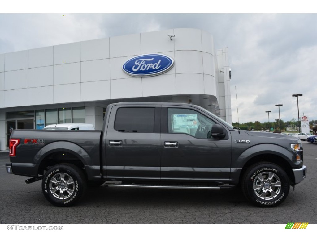 2015 F150 XLT SuperCrew 4x4 - Magnetic Metallic / Medium Earth Gray photo #2