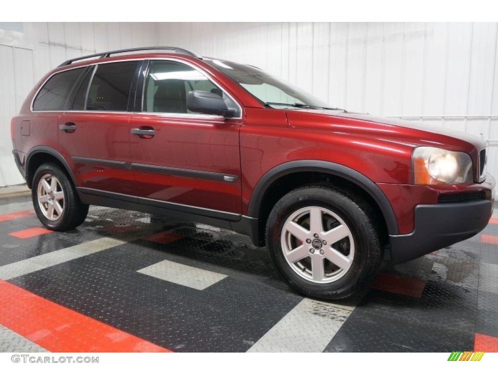 2005 XC90 2.5T AWD - Ruby Red Metallic / Graphite photo #6