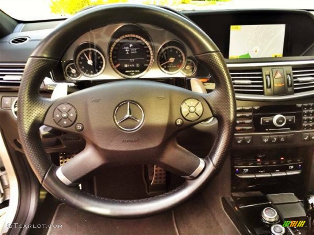 2011 Mercedes-Benz E 63 AMG Sedan Black Steering Wheel Photo #103085060