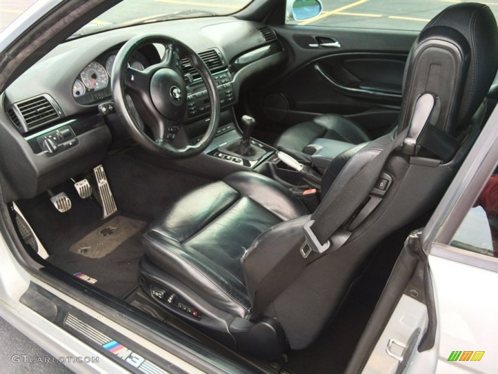Black Interior 2001 BMW M3 Convertible Photo #103085506