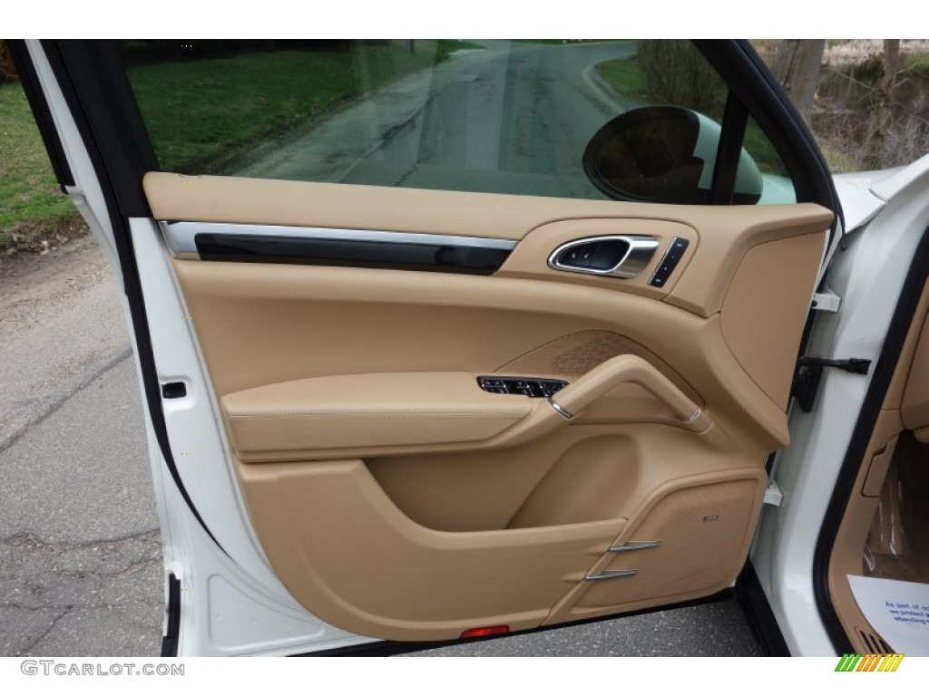 2012 Porsche Cayenne Standard Cayenne Model Luxor Beige Door Panel Photo #103087787