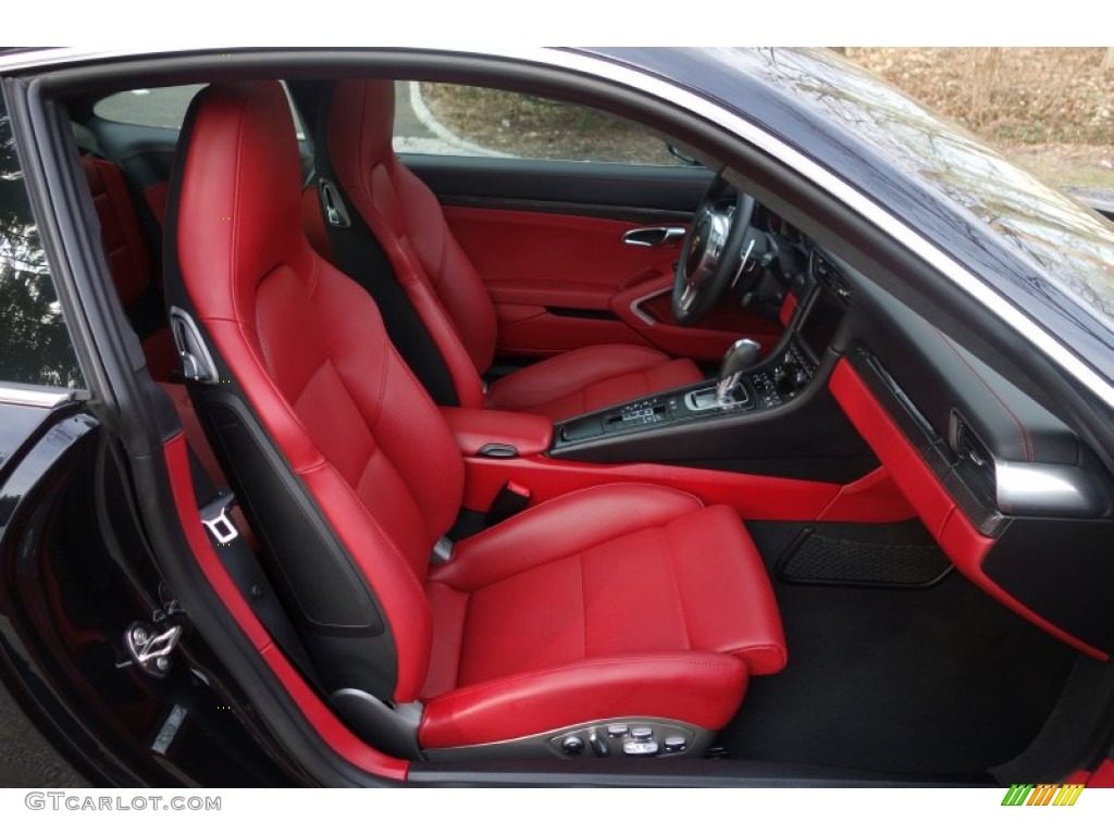 Carrera Red Natural Leather Interior 2014 Porsche 911 Turbo S Coupe Photo #103089056