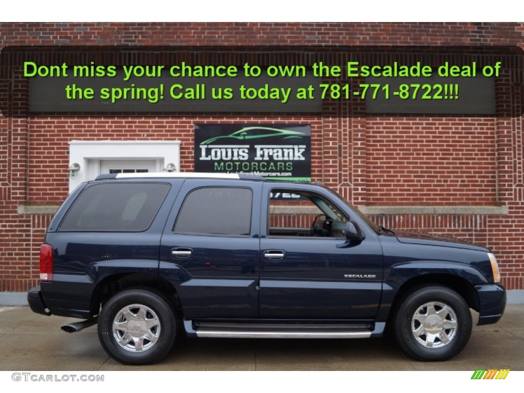 2004 Escalade AWD - Blue Chip / Pewter Gray photo #103