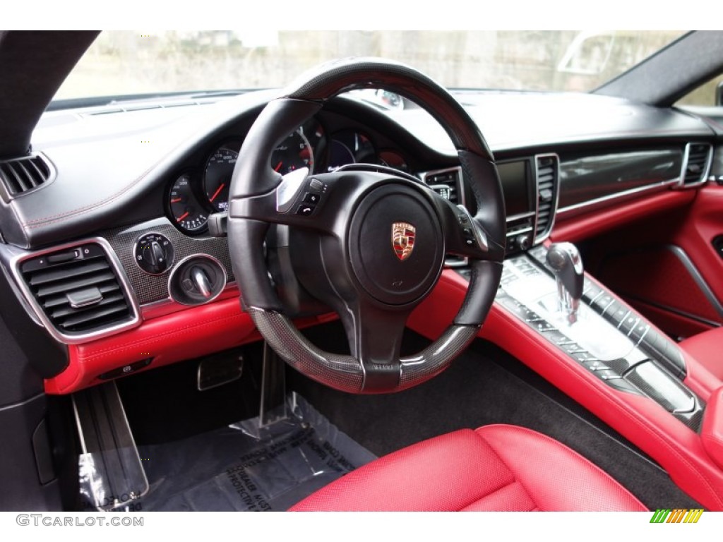 Black Carrera Red Interior 2014 Porsche Panamera Turbo Photo