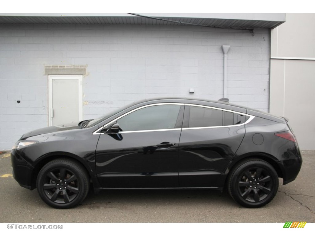 2010 ZDX AWD Technology - Crystal Black Pearl / Umber photo #9