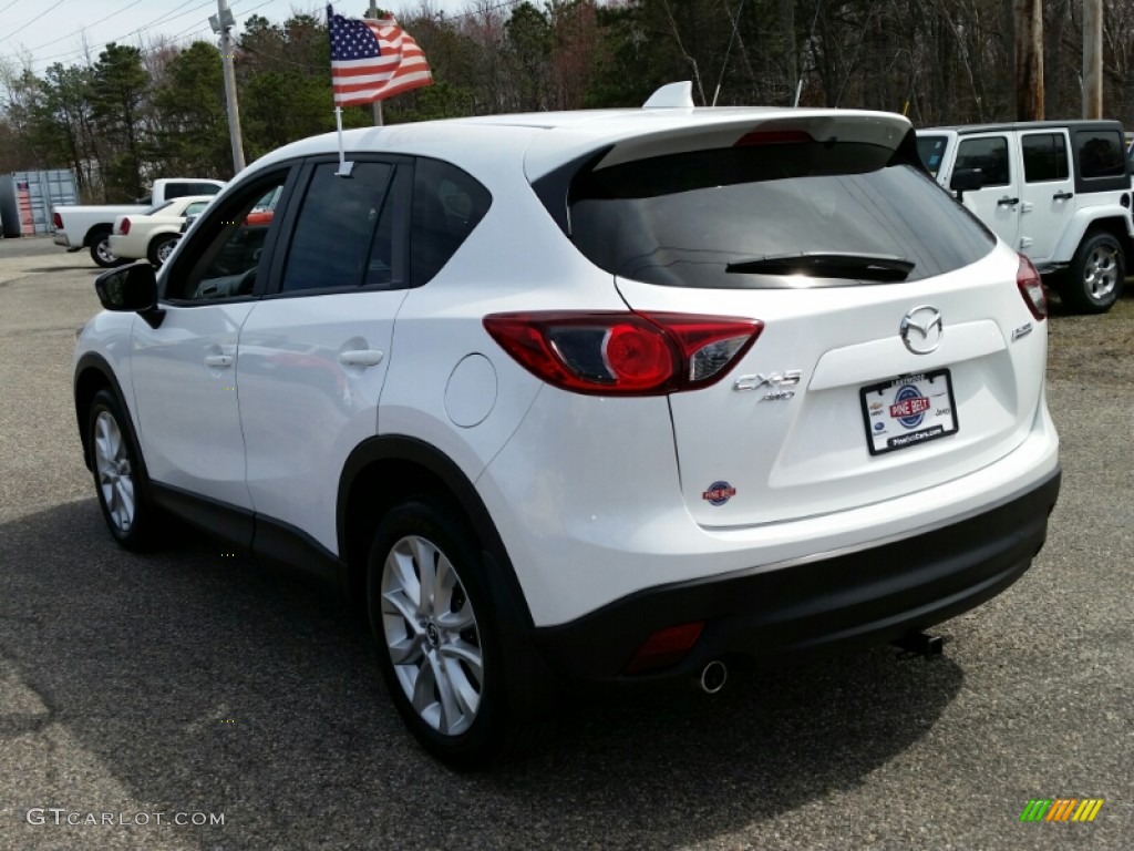 2014 CX-5 Grand Touring AWD - Crystal White Pearl Mica / Black photo #11