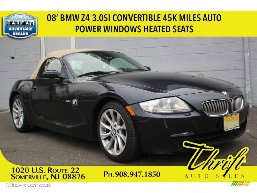 2008 Z4 3.0si Roadster - Monaco Blue Metallic / Beige photo #1