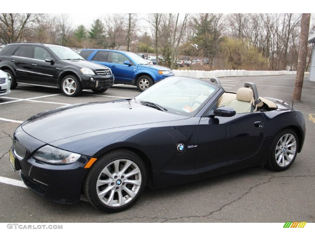 2008 Z4 3.0si Roadster - Monaco Blue Metallic / Beige photo #8