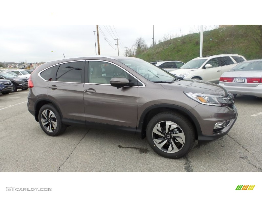 2015 CR-V Touring AWD - Urban Titanium Metallic / Beige photo #8
