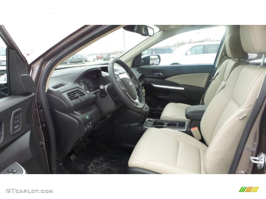 2015 CR-V Touring AWD - Urban Titanium Metallic / Beige photo #9