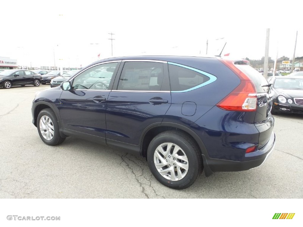 2015 CR-V EX-L AWD - Obsidian Blue Pearl / Gray photo #4