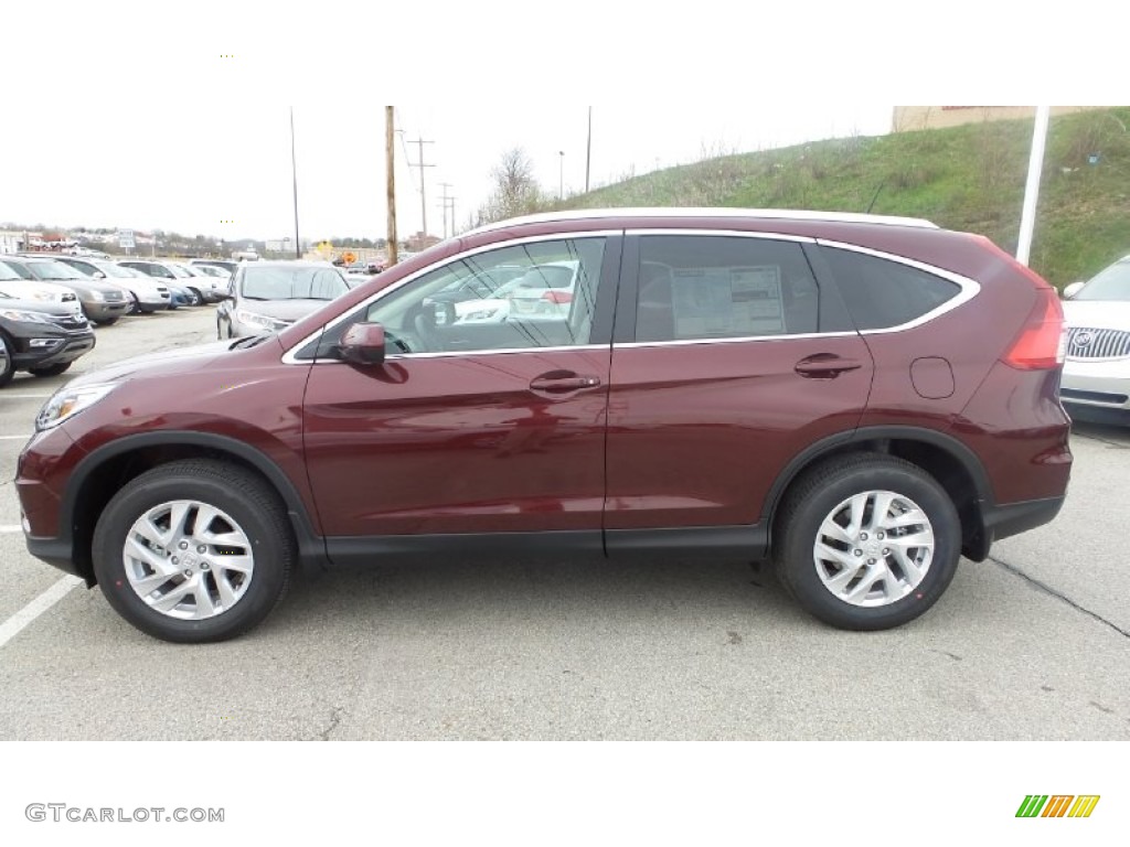 2015 CR-V EX-L - Basque Red Pearl II / Gray photo #3