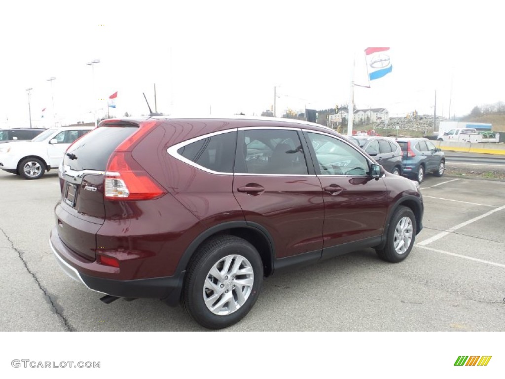 2015 CR-V EX-L - Basque Red Pearl II / Gray photo #6