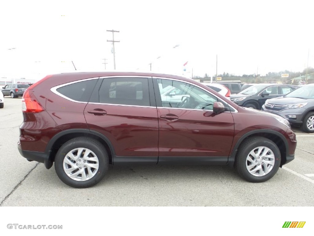 2015 CR-V EX-L - Basque Red Pearl II / Gray photo #7