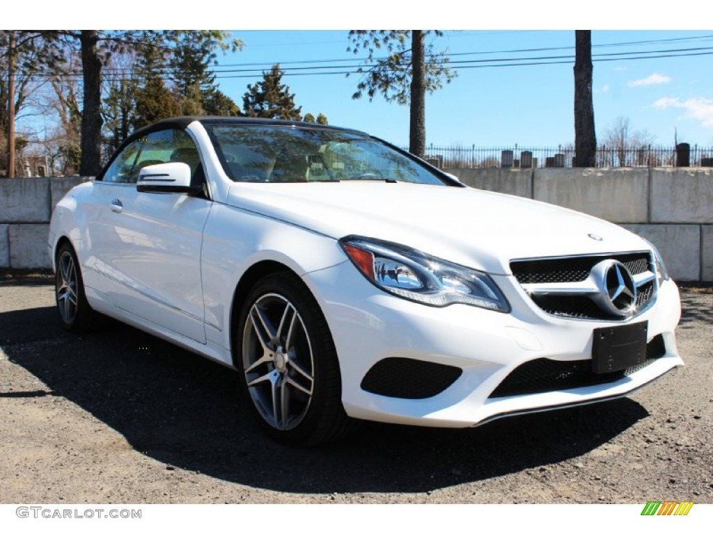2014 E 350 Cabriolet - Diamond White Metallic / Natural Beige/Black photo #3