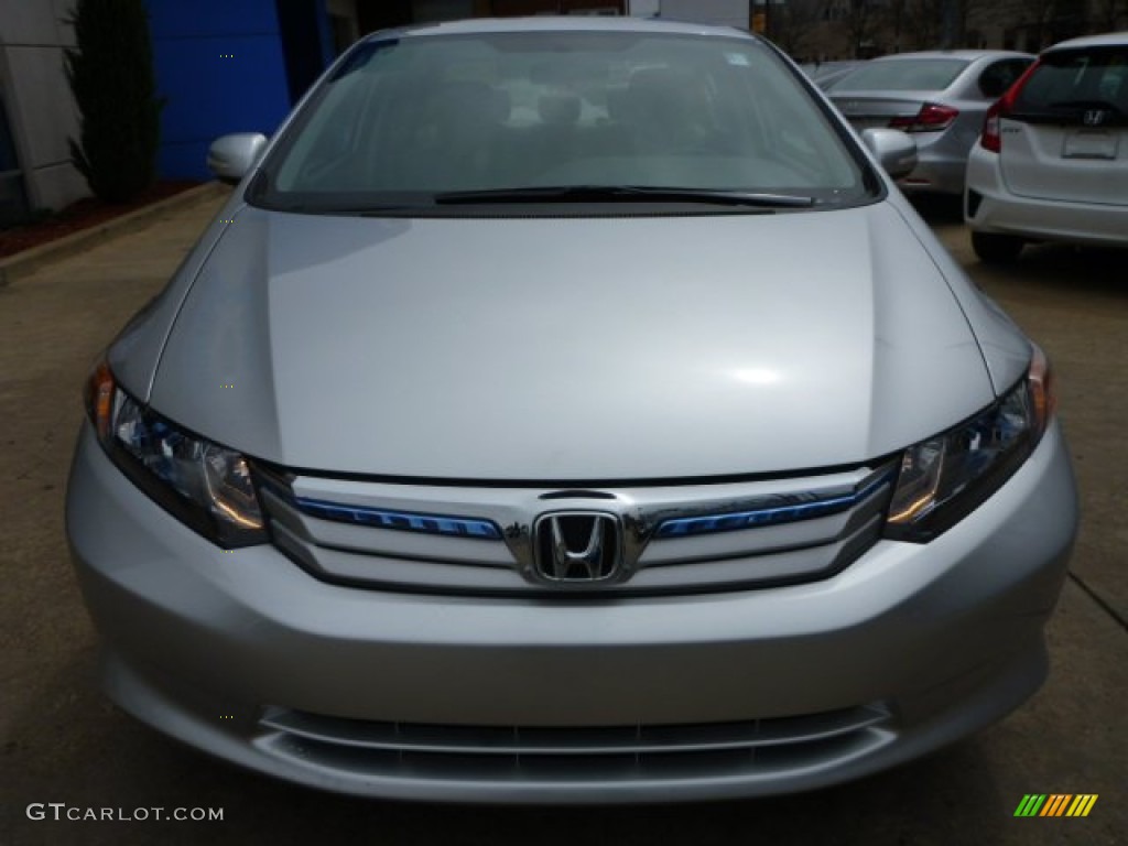 2012 Civic Hybrid Sedan - Alabaster Silver Metallic / Stone photo #18