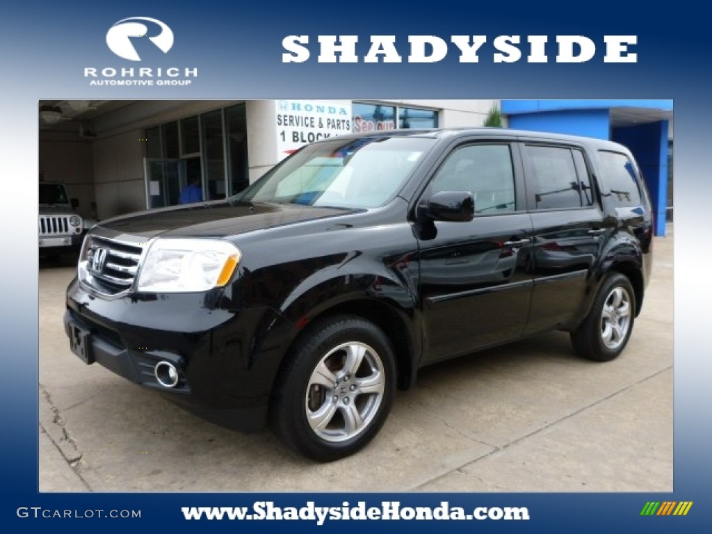 2013 Pilot EX-L 4WD - Crystal Black Pearl / Gray photo #1