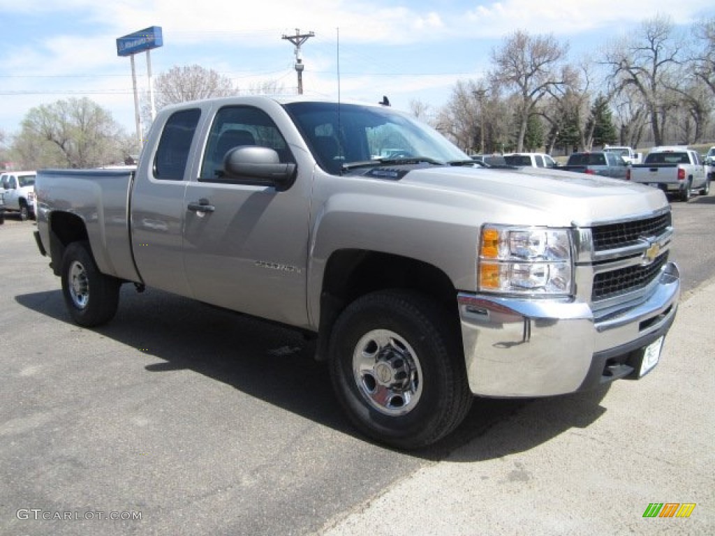 Silver Birch Metallic 2009 Chevrolet Silverado 2500HD LT Extended Cab 4x4 Exterior Photo #103107863