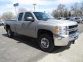 2009 Silver Birch Metallic Chevrolet Silverado 2500HD LT Extended Cab 4x4  photo #2