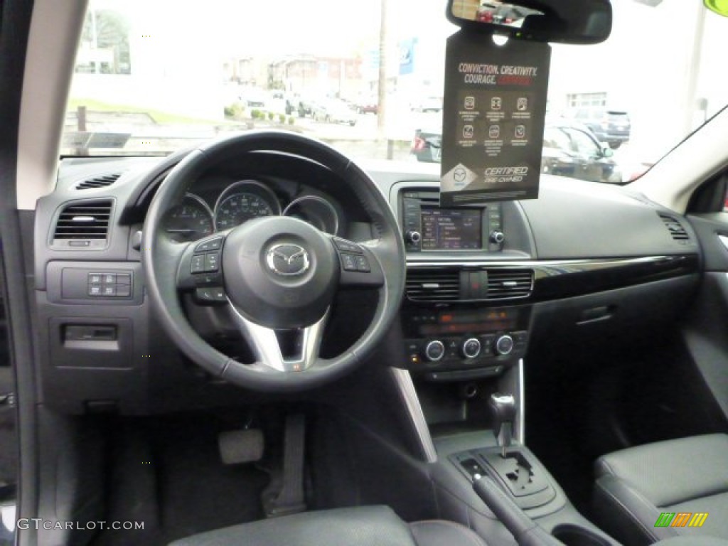 2013 Mazda CX-5 Grand Touring AWD Black Dashboard Photo #103109339