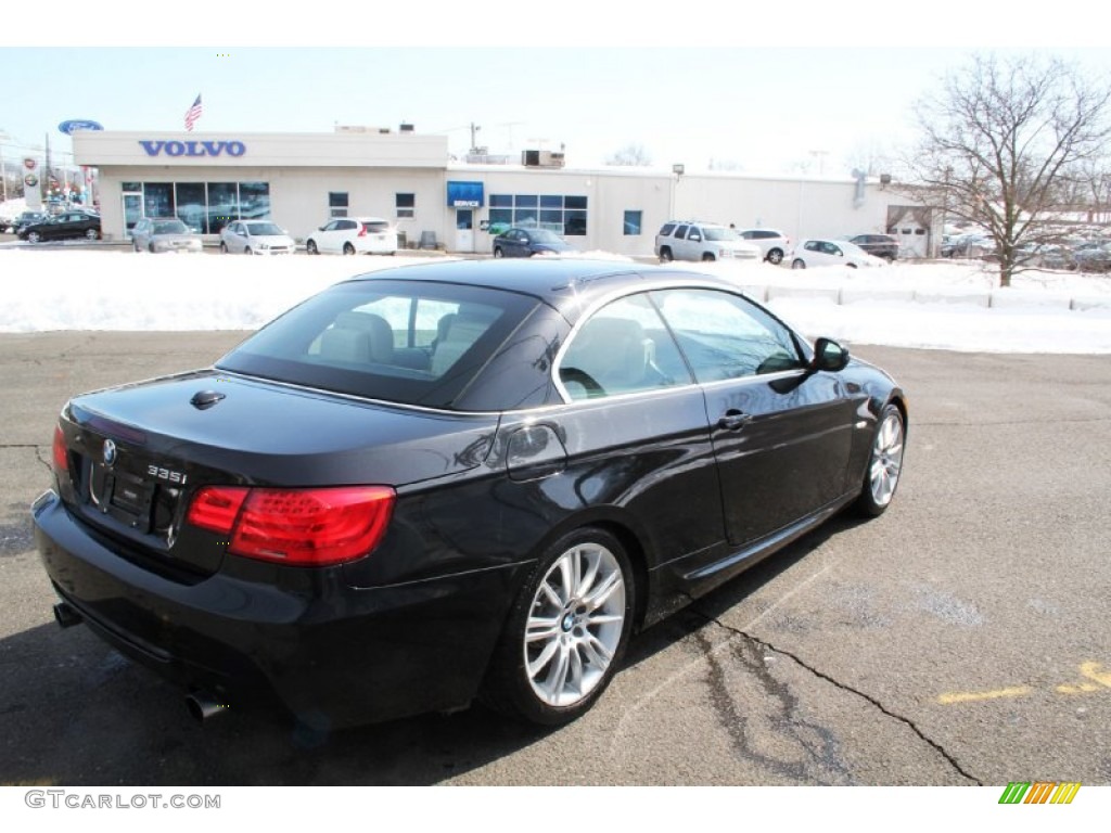 2011 3 Series 335i Convertible - Black Sapphire Metallic / Oyster/Black Dakota Leather photo #47