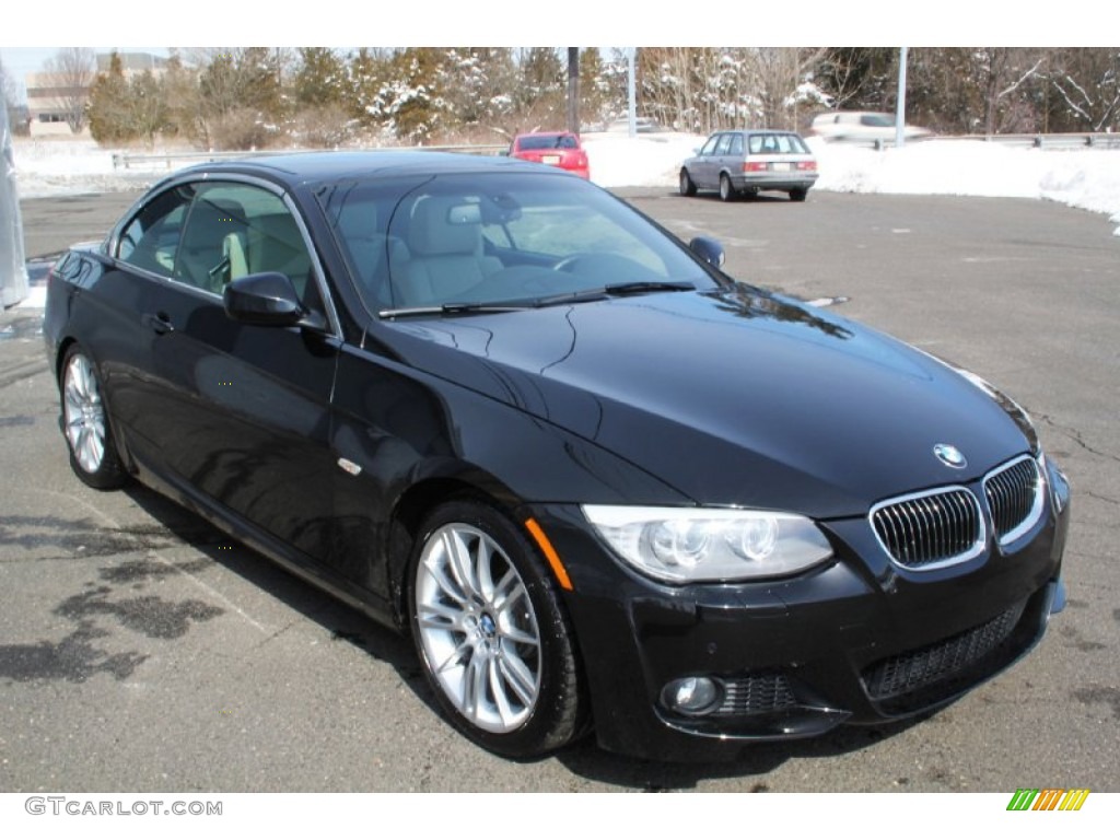 2011 3 Series 335i Convertible - Black Sapphire Metallic / Oyster/Black Dakota Leather photo #48