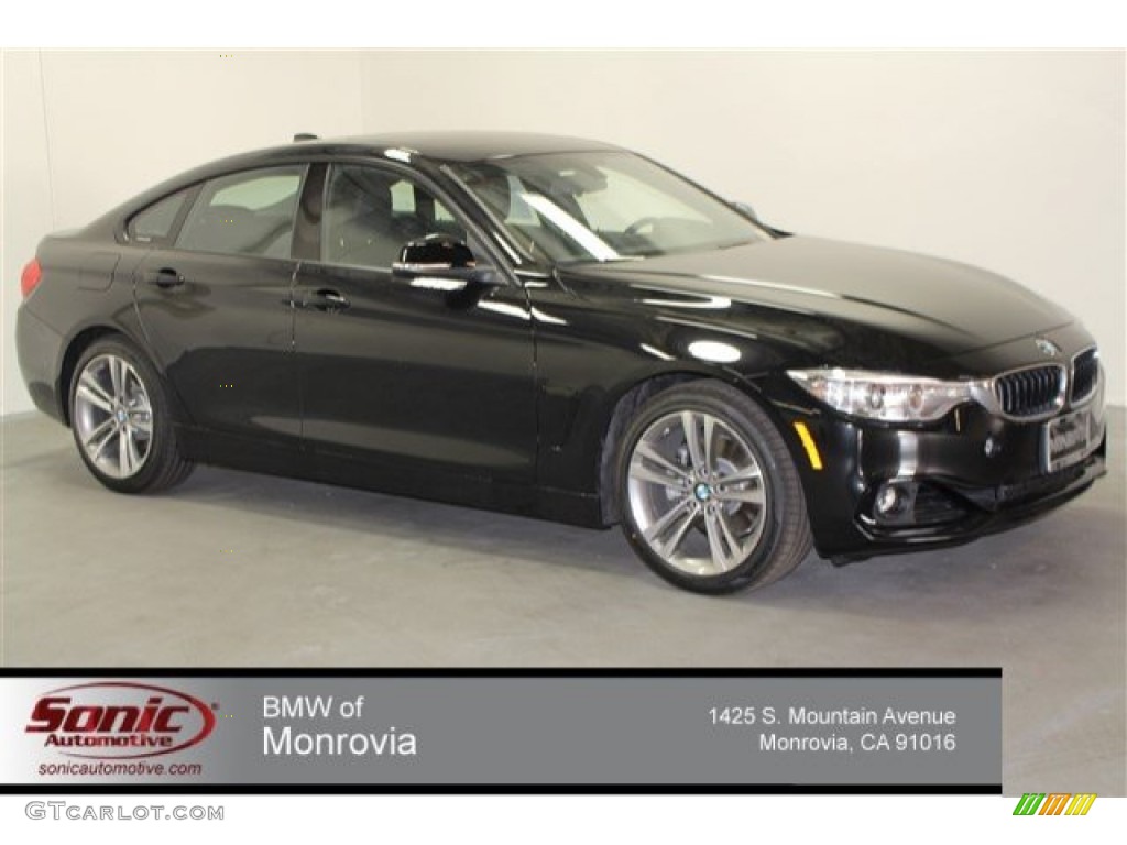 2015 4 Series 428i Gran Coupe - Black Sapphire Metallic / Black photo #1