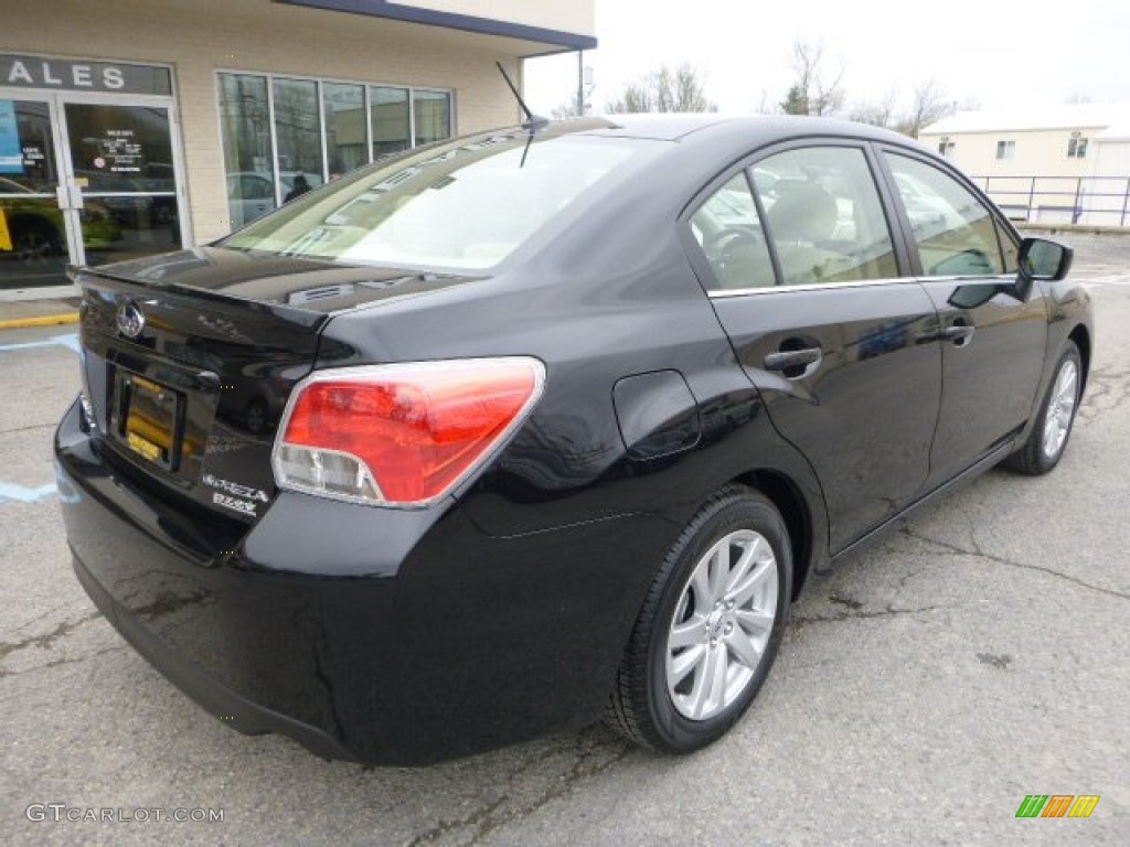 2015 Impreza 2.0i Premium 4 Door - Crystal Black Silica / Ivory photo #3